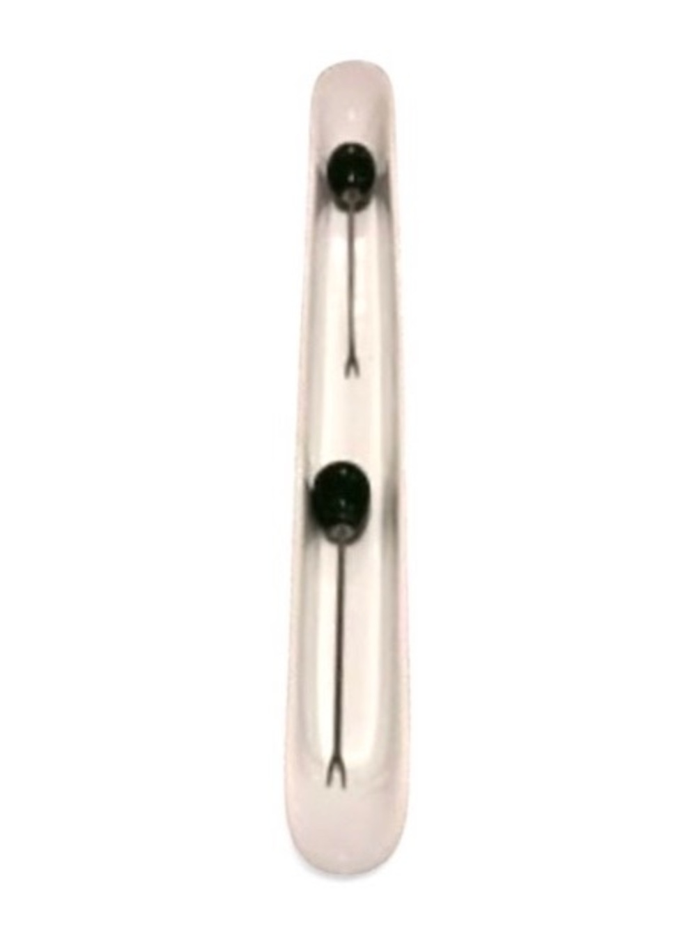 White Ceramic Olive Tray with 2 Mini Olive Forks